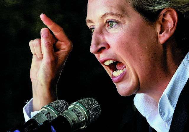 Far-right party AfD's final election campaign rally in German state of Thuringia