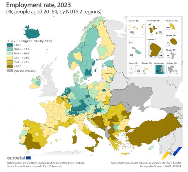 Eurostat-ποσοστό-απασχόλησης-περιφέρειες-ΕΕ