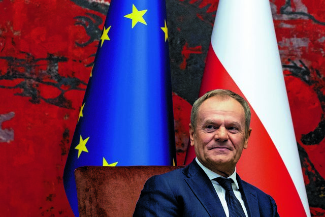 Poland's Prime Minister Donald Tusk visits Serbia