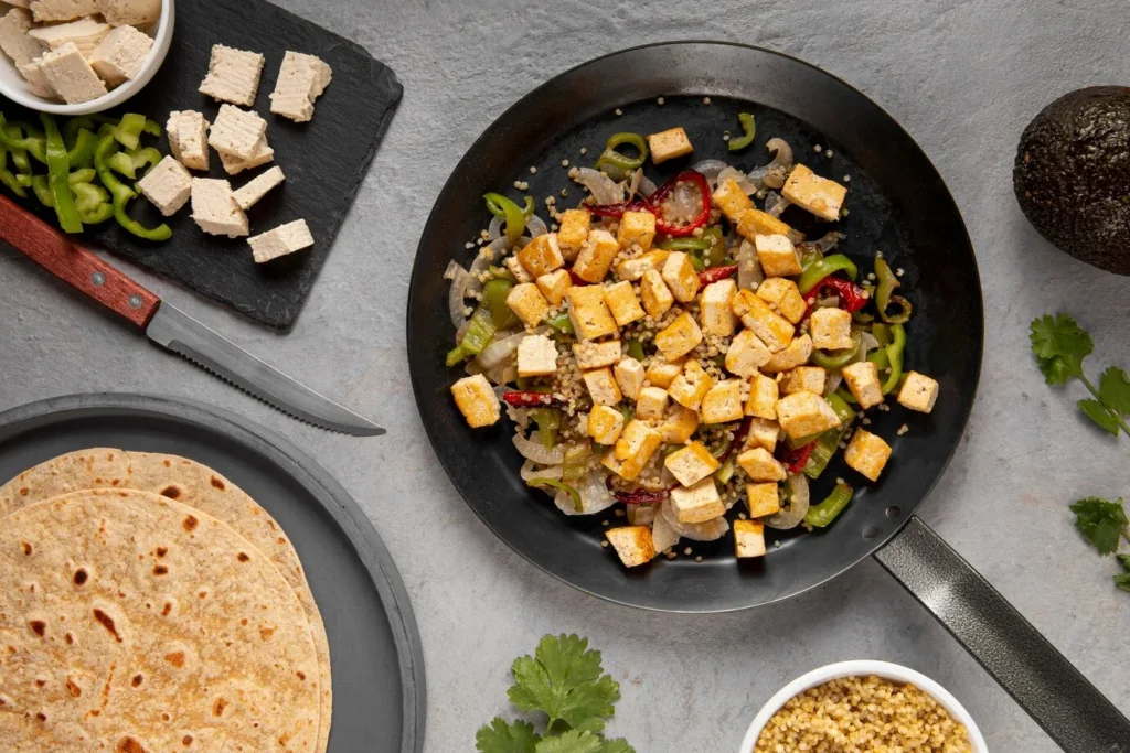 top-view-high-protein-meal-composition