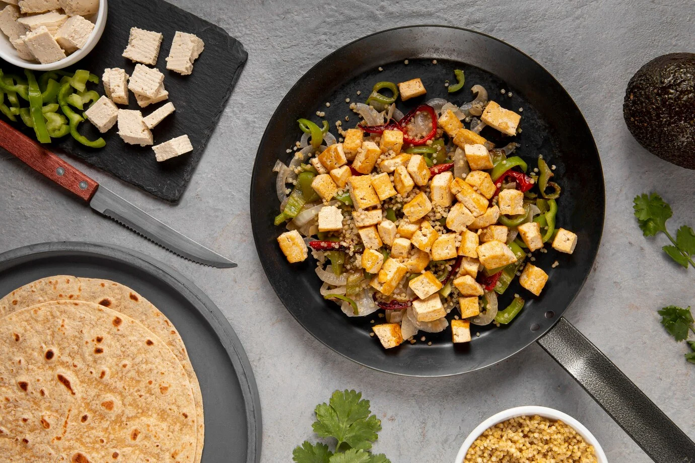 top-view-high-protein-meal-composition