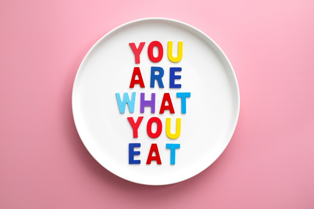 Multi-colored,"you,Are,What,You,Eat",Alphabet,Letter,On,A