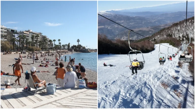 Καιρός: Από τις παραλίες, ξανά στα χιονοδρομικά - Έρχεται «βουτιά» της θερμοκρασίας από αύριο