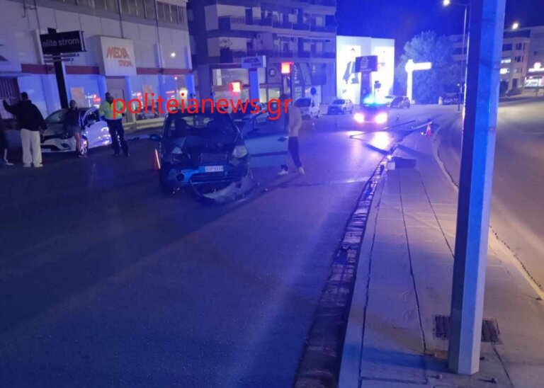 Πάτρα: ΙΧ "καρφώθηκε" σε κολόνα - Από θαύμα γλύτωσε ο οδηγός