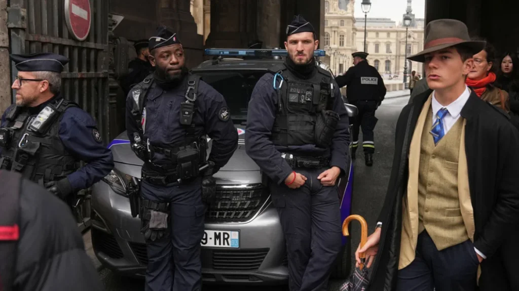 Λύθηκε το μυστήριο της viral φωτογραφίας από τη μέρα της ληστείας στο Λούβρο - Ποιος είναι ο «νεαρός με τη φεντόρα»; louvre_maketa