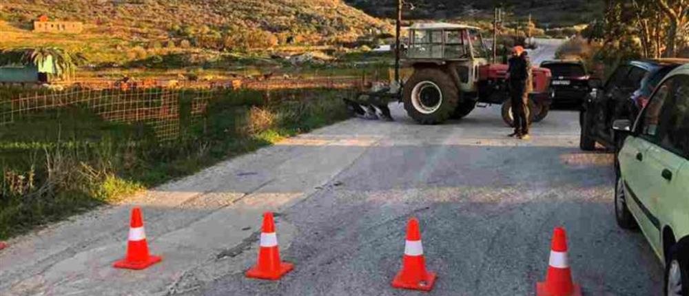 Αμοργός: Αγρότης έστησε μόνος του το πρώτο μπλόκο στο νησί 1000_a85204e9-1fed-43bb-b569-e39df280de54