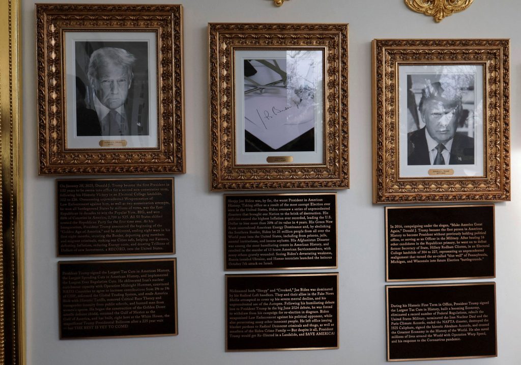 Σάλος στον Λευκό Οίκο: Τι έγραψαν κάτω από το πορτρέτο του Μπάιντεν 2025-12-17T185337Z_115294660_RC2IIIAWT3O6_RTRMADP_5_USA-TRUMP-1024x717