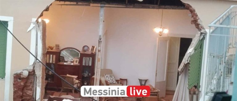 Μεσσήνη: Κατέρρευσε τοίχος κατοικημένου σπιτιού από την έντονη βροχόπτωση