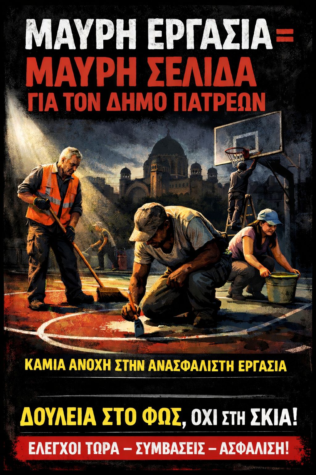 Θ. Κανελλόπουλος: Μαύρη εργασία στον Δήμο Πατρέων: Όταν η «εργατική εξουσία» εφαρμόζει μαύρη εργασία