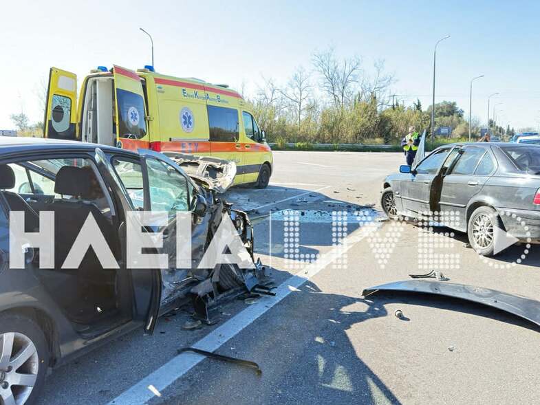 Πύργος: Σοβαρό τροχαίο στον κόμβο Ολυμπίων – Τέσσερις τραυματίες